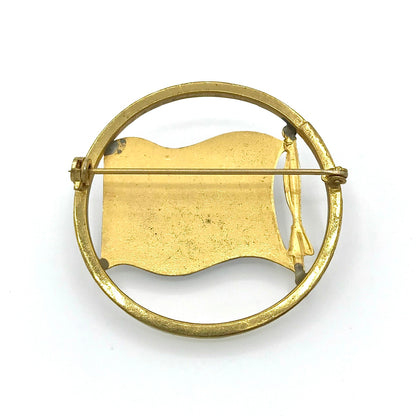 Vintage Enamel American Flag Brooch