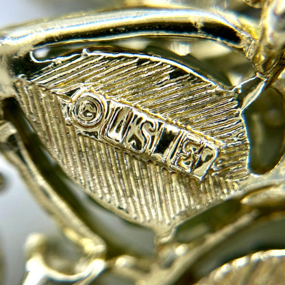 Vintage Lisner Green Leaf Full Parure