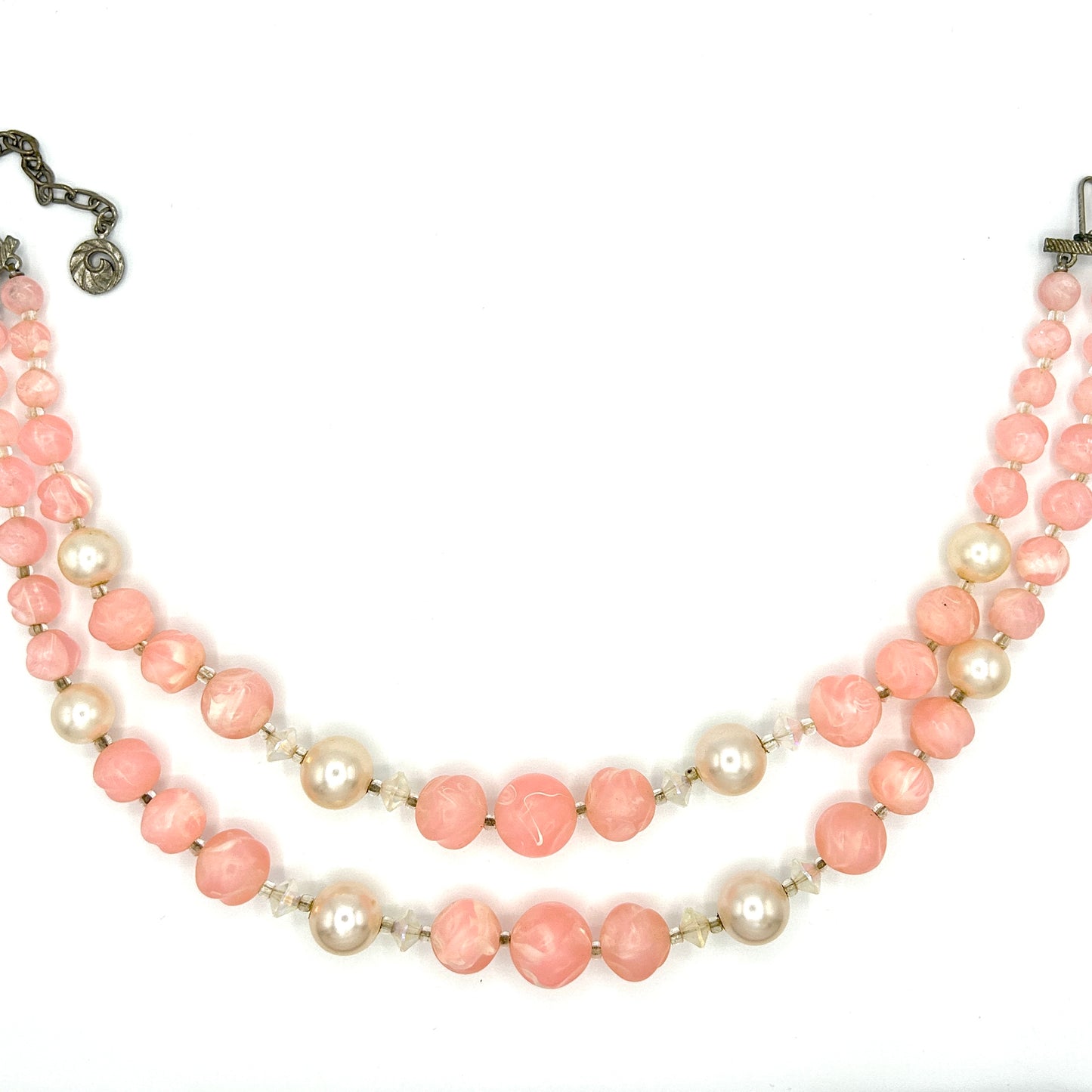 Vintage Lisner Pink Pearl Demi Parure