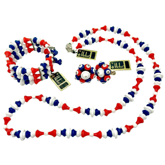 Vintage Hobe RWB Full Parure