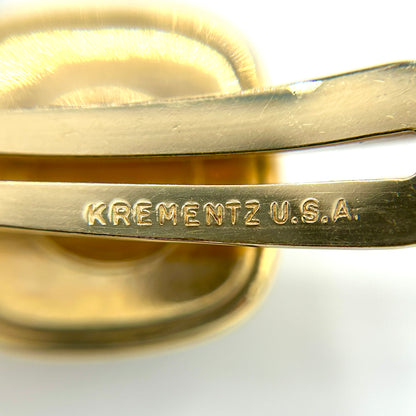 Vintage Krementz U.S.A. Red & Gold Tie Clip