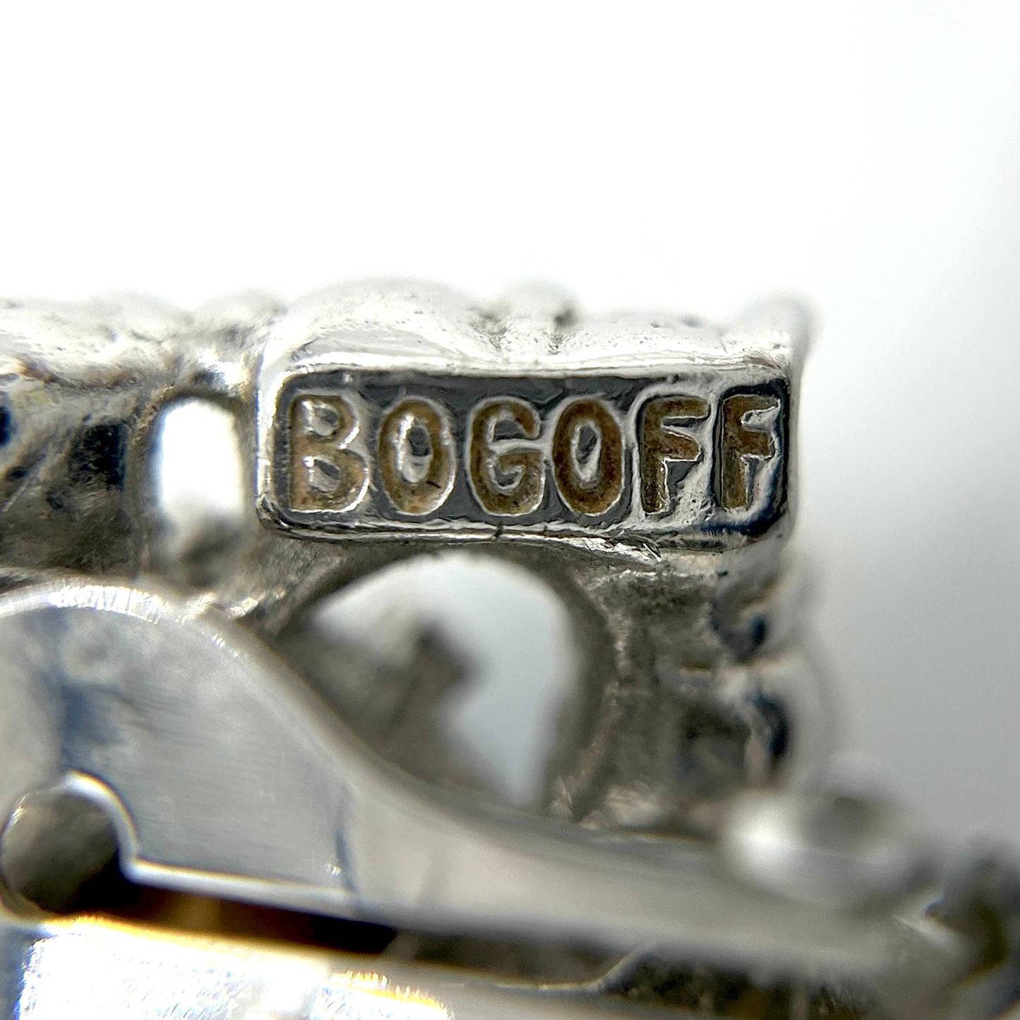 Bogoff Blue Princess Cut Clip-on Earrings