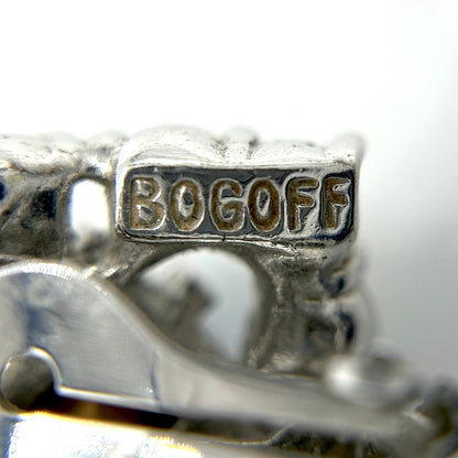 Bogoff Blue Princess Cut Clip-on Earrings