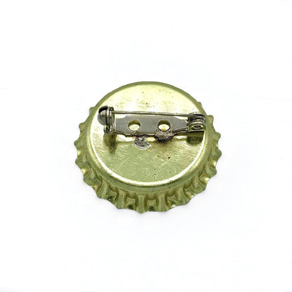 Vintage Patriotic Bottle Cap Portrait Brooch