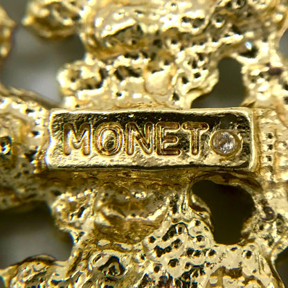 Vintage Monet Rhinestone Christmas Tree Brooch