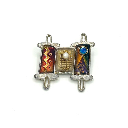 Vintage Yossi S. Torah Scroll Brooch