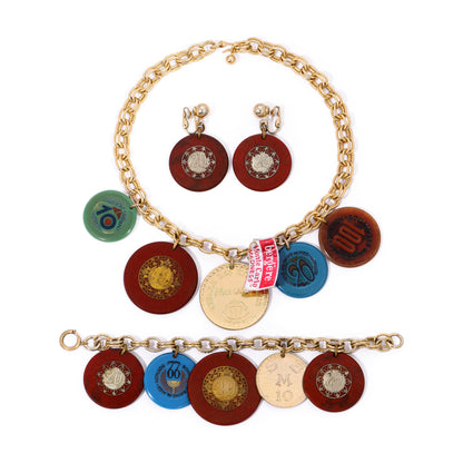 Vintage Bergere Monte Carlo Casino Chip Parure Set