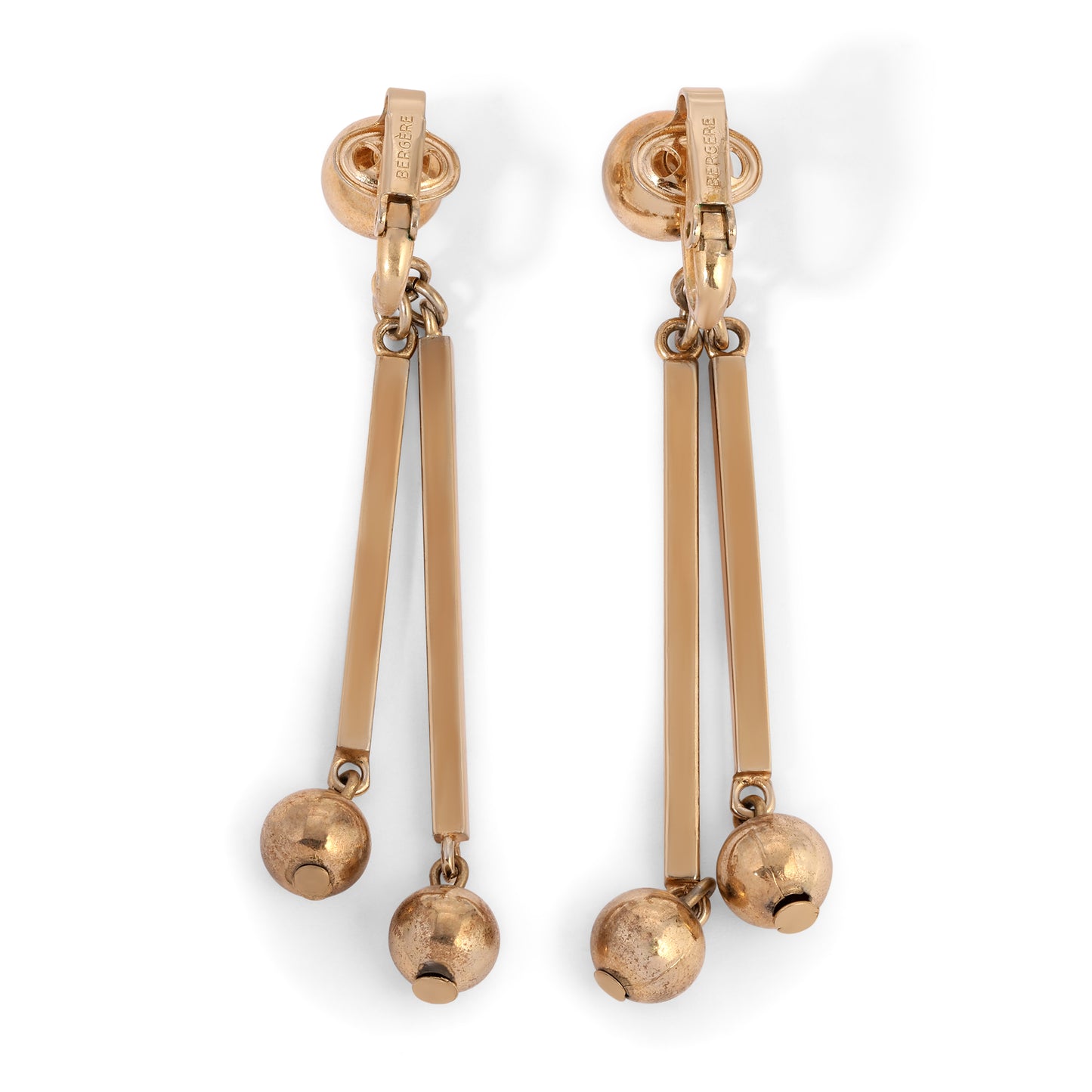 Vintage Bergere Gold Art Deco Earrings