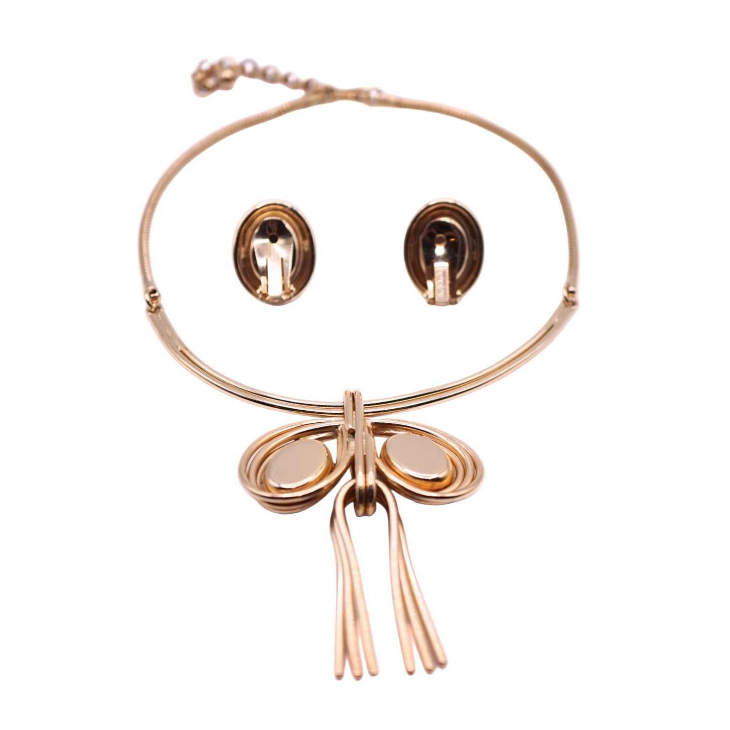 Vintage Bergere Sky-Blue Glass Parure