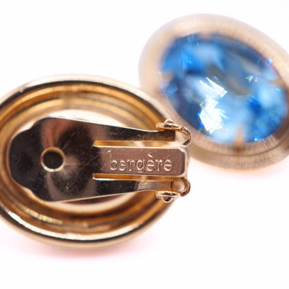 Vintage Bergere Sky-Blue Glass Parure