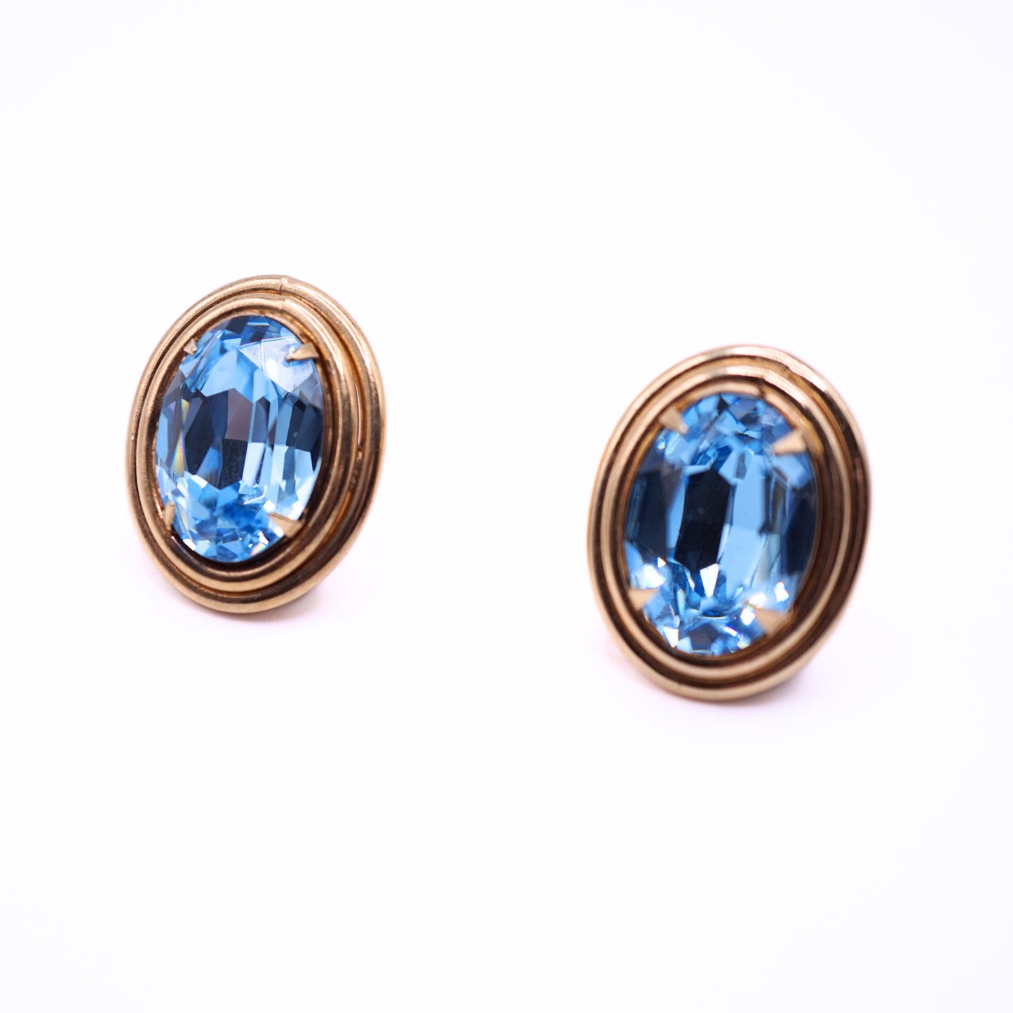 Vintage Bergere Sky-Blue Glass Parure