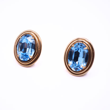 Vintage Bergere Sky-Blue Glass Parure