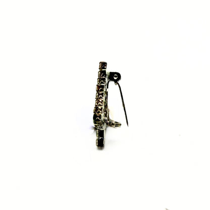 Vintage Clear Rhinestone Christmas Tree Brooch