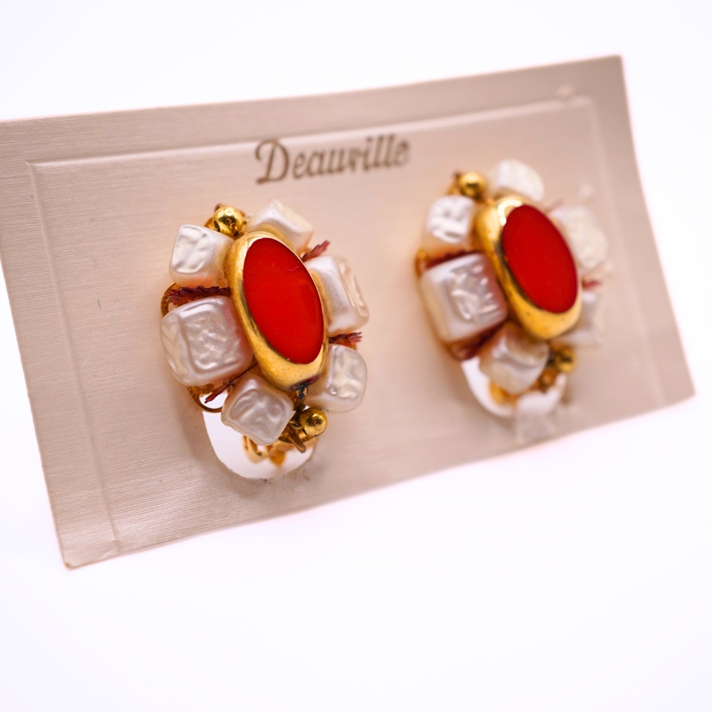 Vintage Signed Deauville Faux Pearl Double Strand Choker Necklace