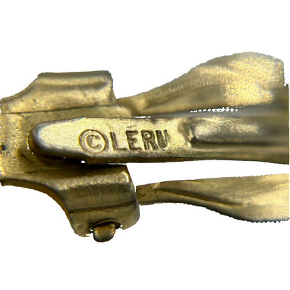 Vintage Leru Purple and Pearls Earrings