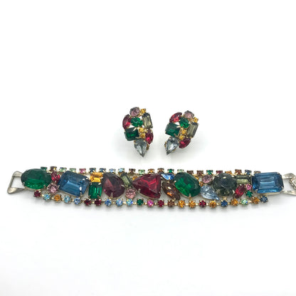 Vintage Fruit Salad Rhinestone Demi Parure Only Available in Bayfield During Apple Fest