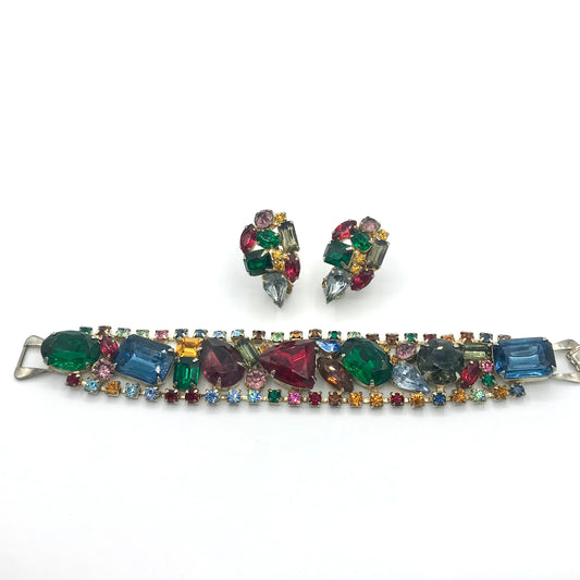 Vintage Fruit Salad Rhinestone Demi Parure Only Available in Bayfield During Apple Fest